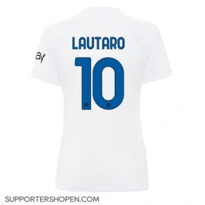 Inter Milan Lautaro Martinez #10 Borta Matchtröja Dam 2023-24 Kortärmad